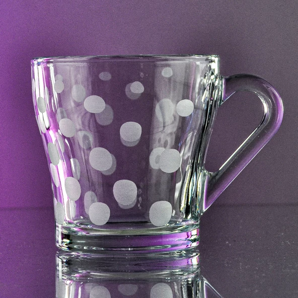 DECOCIA K20 2Lİ CAM KUPA 205CC HOTPOINT DESENLİ - Resim 3