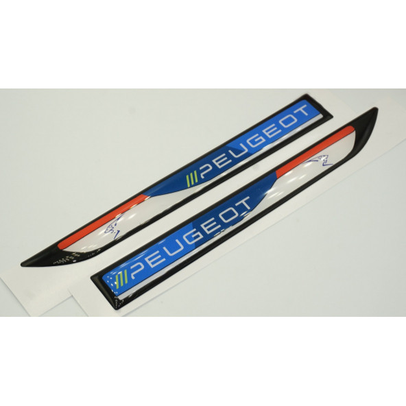 Peugeot 206 207 208 Yan Aynalar Ve Çamurluk Yanı Damla Desen Bıçak Logo Arma Seti - 3