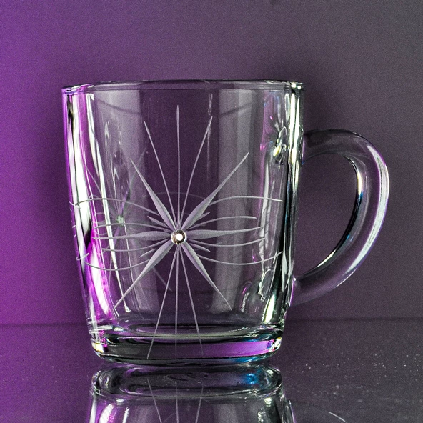 DECOCIA K220 2Lİ CAM KUPA 340CC MİRA DESENLİ - Resim 3