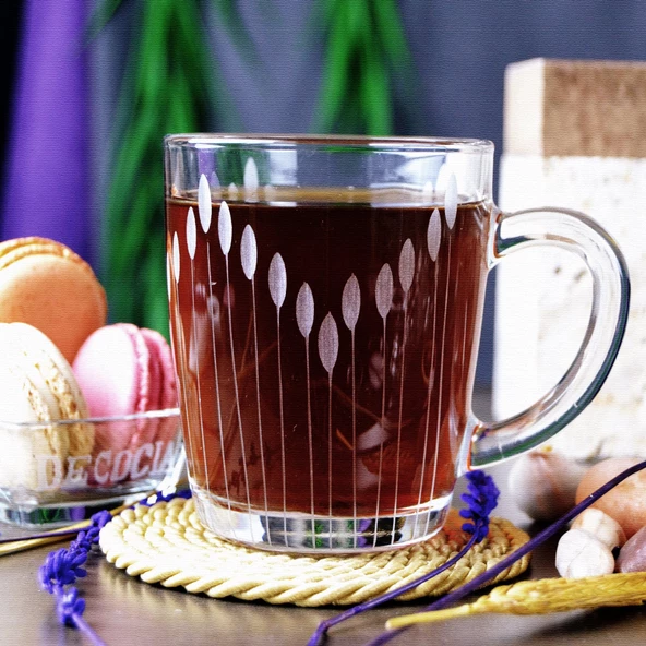 DECOCIA K220 2Lİ CAM KUPA 340CC VEGA DESENLİ - Resim 2