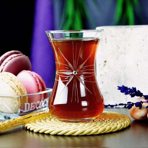 Decocia S03 6lı Çay Bardağı 135cc Mira Desenli - 2