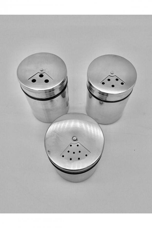 2 Adet Baharatlık Tuzluk Karabiberlik 3 Ayarlı Başlık, Cam Paslanmaz Çelik Kaplamalı 5 X 8 Cm - 3