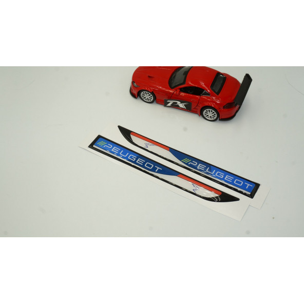 Peugeot 307 308 Yan Aynalar Ve Çamurluk Yanı Damla Desen Bıçak Logo Arma Seti - Resim 2