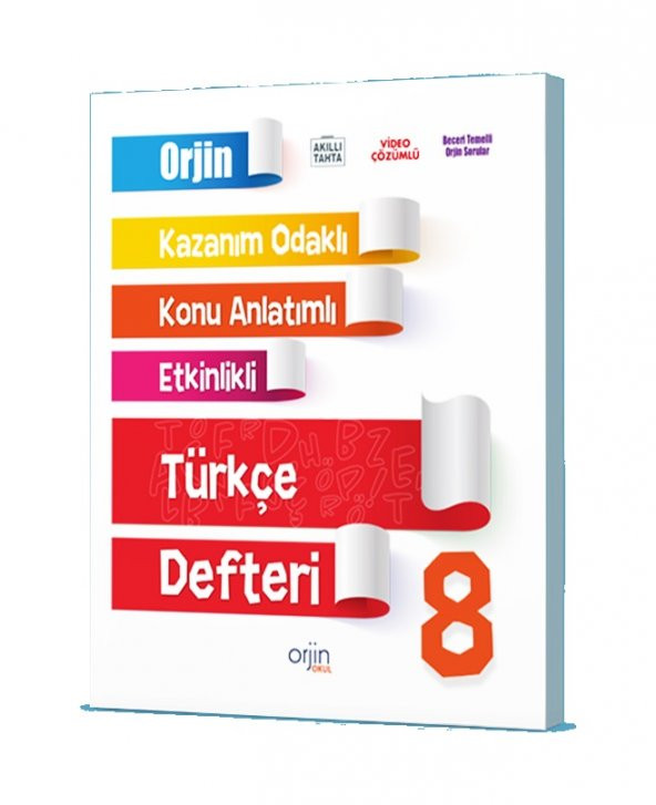 Orjin Okul 8. Sınıf Türkçe Kazanım Odaklı Defteri 2023 - 1