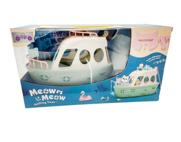 Çocuklar İçin Kedi Yelken Turu Tekne ve Aksesuarlar (Aya Toys Meow Meow)