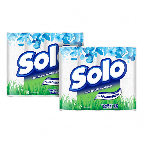 Solo 32 Rulo 2'li Paket Tuvalet Kağıdı