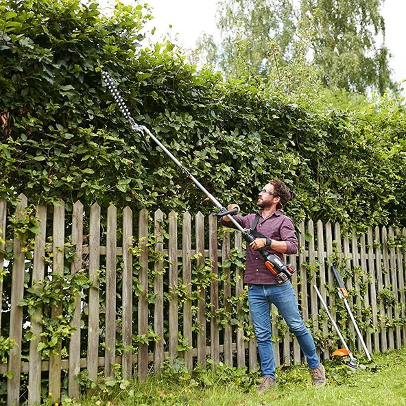 WORX WA0220 WG186E.1 ile Uyumlu 43CM Teleskobik Uzatmalı Açı Ayarlı Çit Budama Başlığı - 9