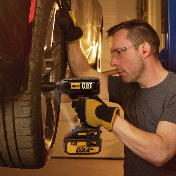 CAT DX72 18Volt4.0Ah Li-ion Çift Akülü Şarjlı 350Nm Kömürsüz Profesyonel Somun Sıkma - 4