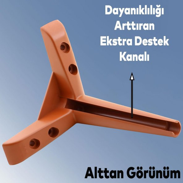 Lüks Mobilya Kanepe Sehpa TV Ünitesi Koltuk Ayağı 17 cm Kahverengi Baza Ayak - 2