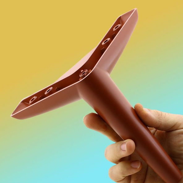 Lüks Mobilya Kanepe Sehpa TV Ünitesi Koltuk Ayağı 17 cm Kahverengi Baza Ayak - 4