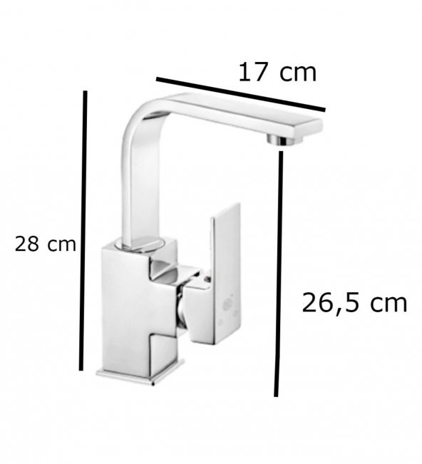 ECA AR MELİA 5 YIL GARANTİLİ KÖŞE BORULU KROM PİRİNÇ LAVABO BATARYASI 102118149 - 2