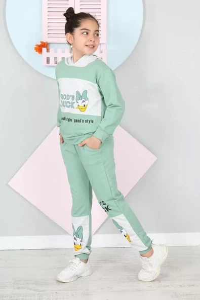 DaisyDuck Yeşil Eşofman Takım - 2