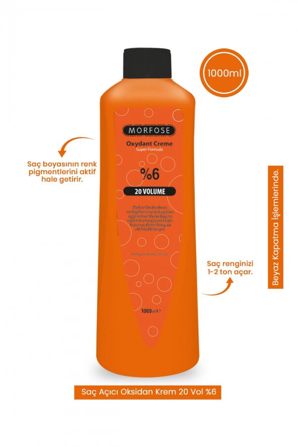 Morfose Oksidan Krem 20 Volume 1000 ml - Resim 2