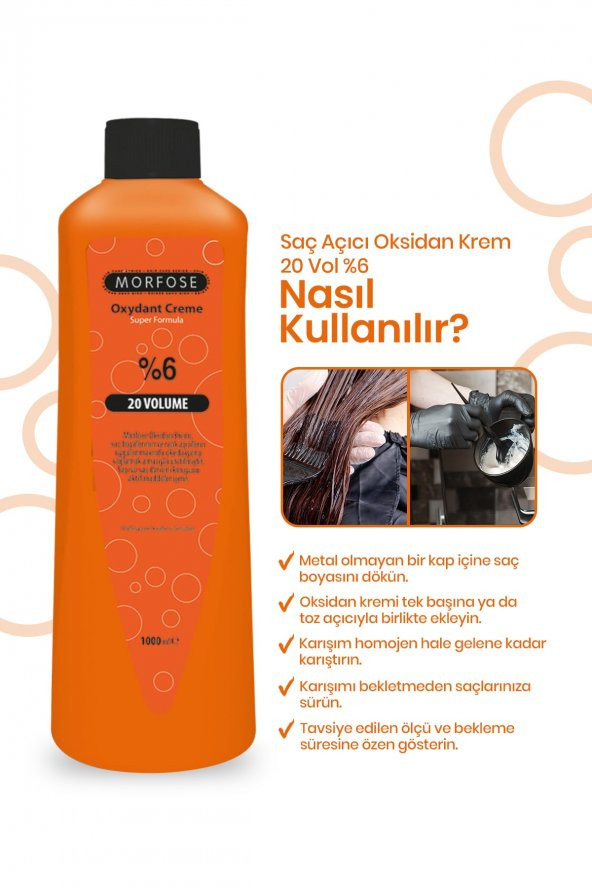 Morfose Oksidan Krem 20 Volume 1000 ml - Resim 3