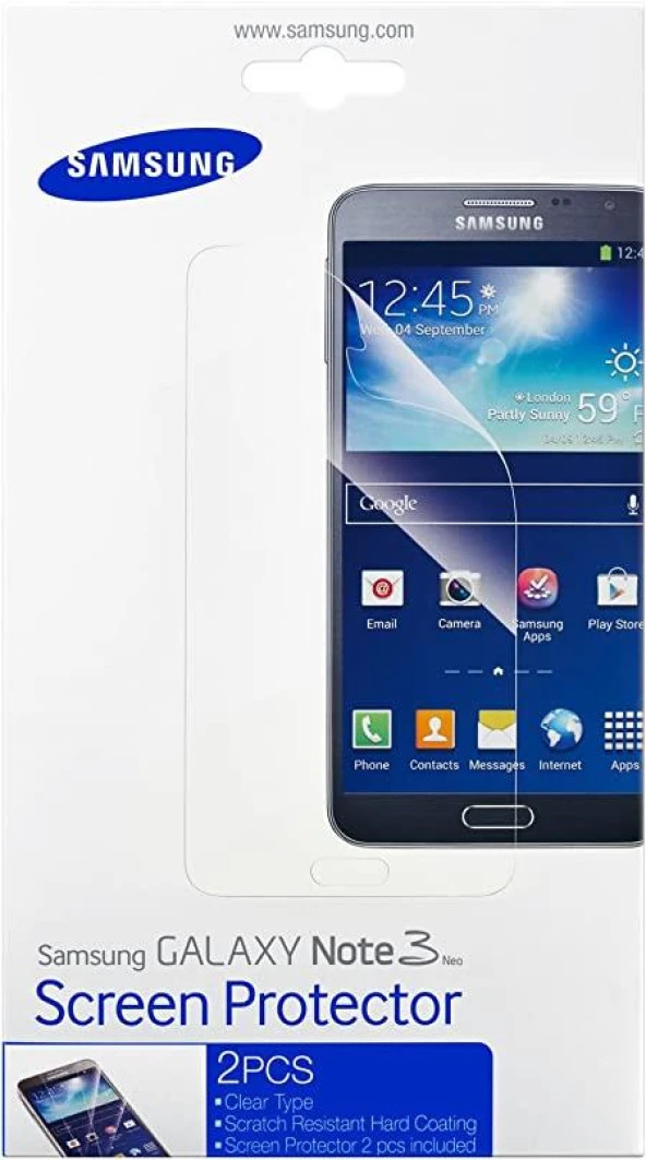 Samsung Galaxy Note 3 Neo Uyumlu 2li Paket Orjinal Ekran Koruyucu