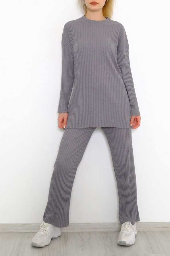 Uzun Kol Fitilli Takım Koyugri - 10147.1567. - 5