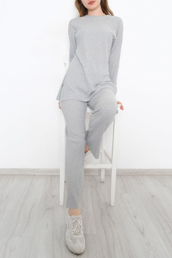 Uzun Kol Fitilli Takım Gri - 10147.1567. - 4