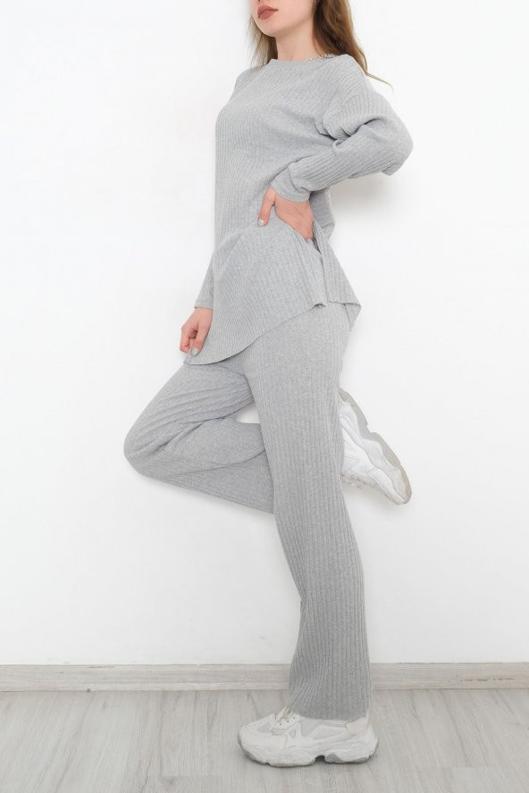 Uzun Kol Fitilli Takım Gri - 10147.1567. - 7