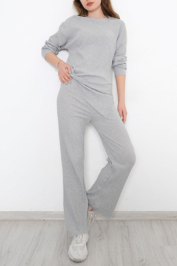 Uzun Kol Fitilli Takım Gri - 10147.1567. - 8