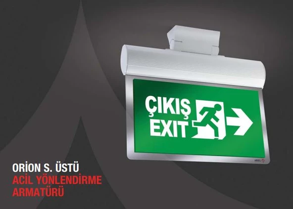 Arsel Orion AEB-39223-L Acil Çıkış Yönlendirme Armatürü Sürekli ve Kesintide 180Dak. Yanan 20xF LED