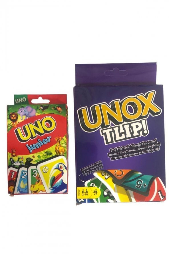 Junior Uno Ve Unox 2 Li Oyun Kartı