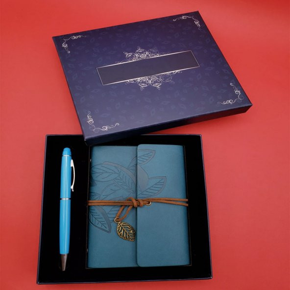 Deri Defter Ve Kalem Seti