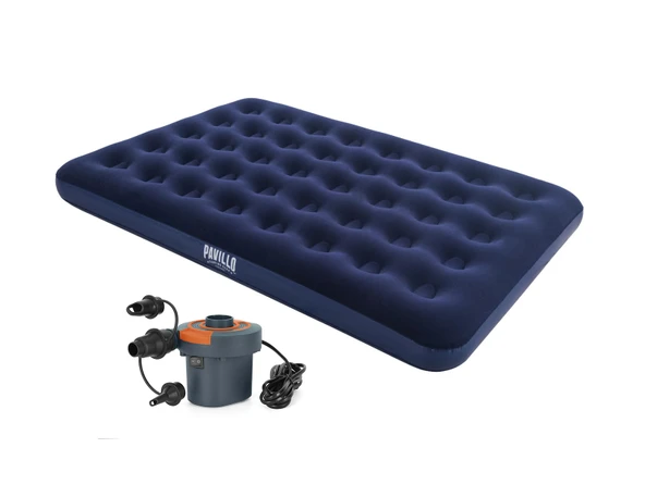 Çift kişilik Şişme Yatak Seti 191x137x22cm 67002 + 62139 Elektrikli Pompa BW117