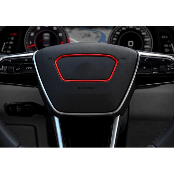 DK Tuning A6 A7 A8 Direksiyon Göbeği 3M Kırmızı Çemberi Audi İle Uyumlu