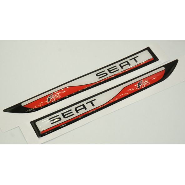 Seat FR Altea Ateca Yan Aynalar Ve Çamurluk Yanı Damla Desen Bıçak Logo Arma Seti - Resim 3