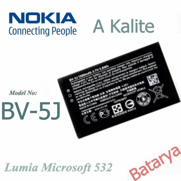 Nokia Bv-5J Batarya Nokia Lumia Microsoft 532 Uyumlu Yedek Batarya