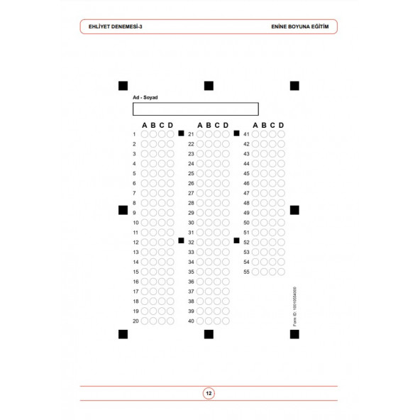 Ehliyet Denemeleri (6 Süper Deneme) - 3