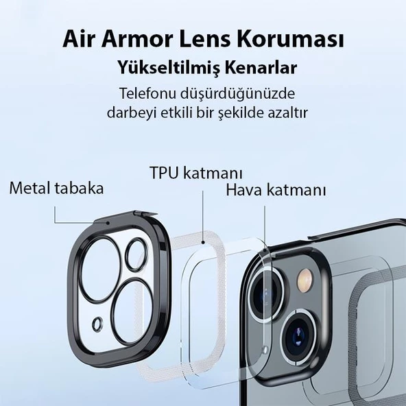 Baseus iPhone 14 Plus Ful Kaplama Kırılmaz Ekran Koruyucu ve Magsafe Kılıf, Air Armor Kılıf,Sararmaz - 2