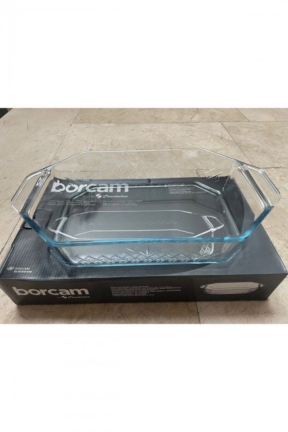Paşabahçe premium borcam tepsi -2 li borcam fırın ve servis tepsisi 59974 - 4