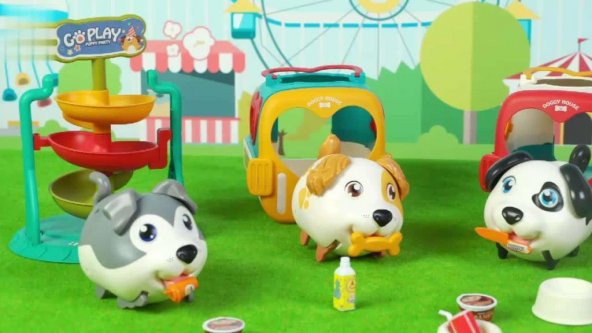 Aya Toys Çocuklar İçin Sesli Köpek Bakım Çantası ve Evi