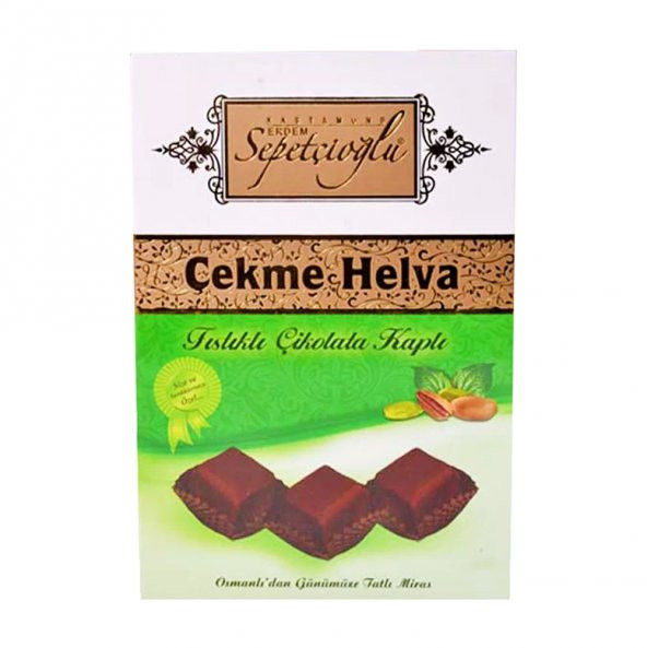 Çikolata Kaplı Antep Fıstıklı Çekme Helva 350G