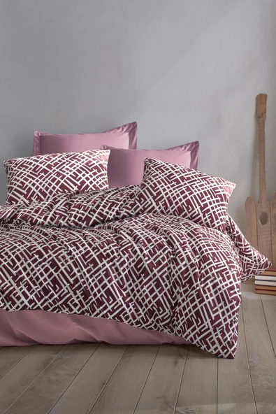 Luan Pamuklu Nevresim Takımı Çift Kişilik (4 Parça) Nevresim Seti