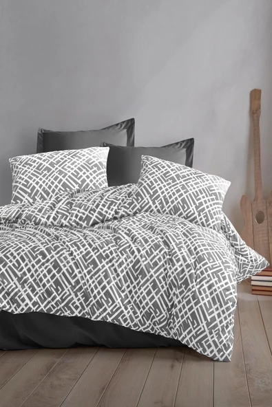 Luan Pamuklu Nevresim Takımı Çift Kişilik (4 Parça) Nevresim Seti - 6