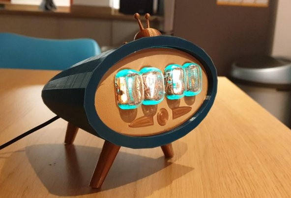 Retro Temalı Nixie Saat Plastik Aparat - 2