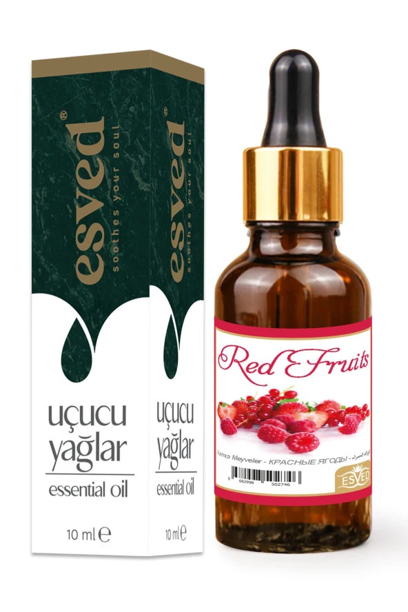 Kırmızı Meyveler Kokusu Saf Esansiyel Uçucu Yağ Buhurdanlık Yağı Difüzör Esansı Aromaterapi Ortam Koku 10ml