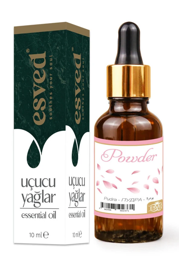 Pudra Kokusu Saf Esansiyel Uçucu Yağ Buhurdanlık Yağı Difüzör Esansı Aromaterapi Ortam Koku 10ml