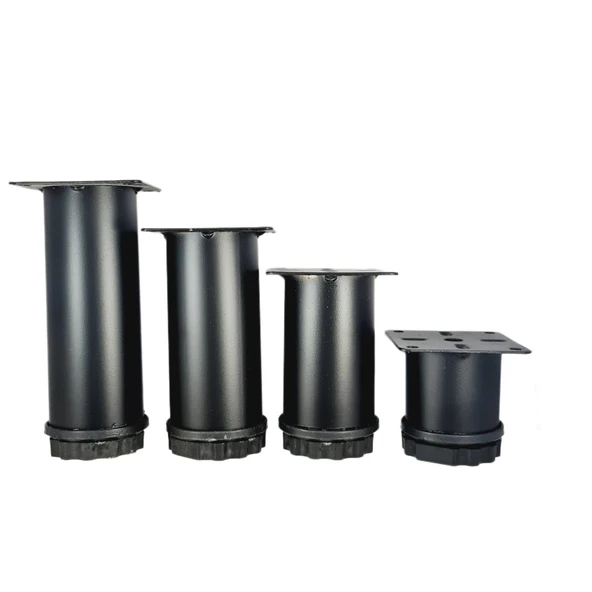 40 LIK 5 CM SİYAH METAL YUVARLAK AYAK ( 4 ADET ) - Resim 2