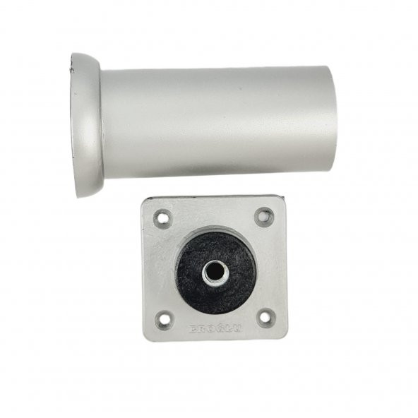 40 LIK 8 CM MAT KROM PLASTİK YUVARLAK AYAK ( 4 ADET ) - 2