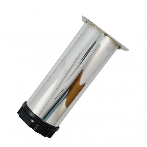 40 LIK 20 CM PARLAK KROM METAL YUVARLAK AYAK ( 4 ADET) - 4