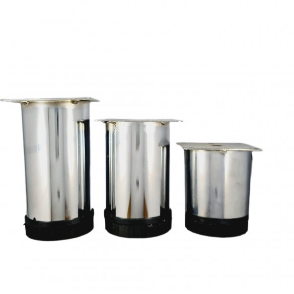 60 LIK 8 CM KROM METAL YUVARLAK AYAK ( 4 ADET )