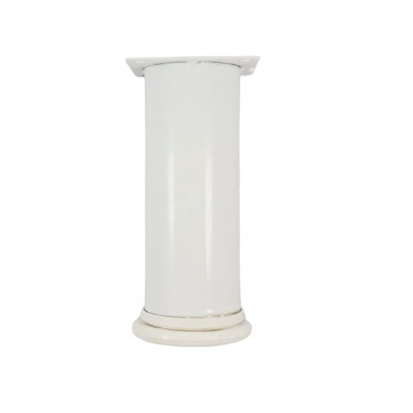 40 LIK 8 CM BEYAZ METAL YUVARLAK AYAK ( 4 ADET ) - 2