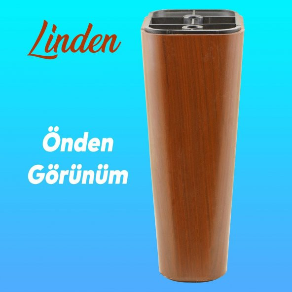 Lüks Mobilya Kanepe Sehpa TV Ünitesi Koltuk Ayağı 14 cm Kahverengi Ahşap Desenli Baza Ayak - 6
