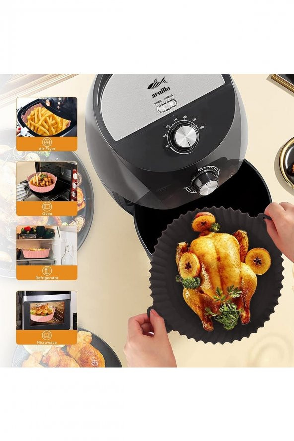 KARDELEN AR043 AİRFRYER SİLİKON PİŞİRME KABI - 4