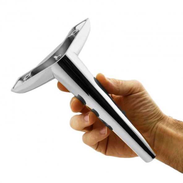 Lüks Mobilya Kanepe Sehpa TV Ünitesi Koltuk Ayağı 19 cm Parlak Krom Baza Ayak - Resim 3