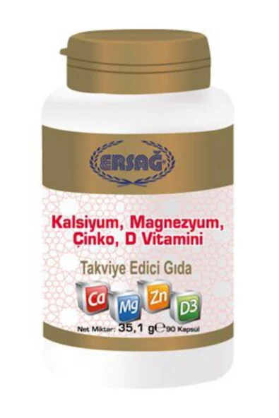 Ersağ Multivitamin Kalsiyum-magnezyum-çinko-d Vitamini 90 Kapsül