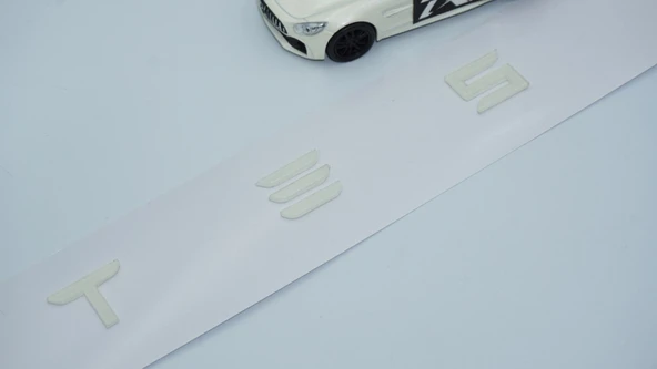 DK Tuning Tesla Model 3 Y S X Series Bagaj Şeffaf Renk Uzun Yazı Logo - Resim 3